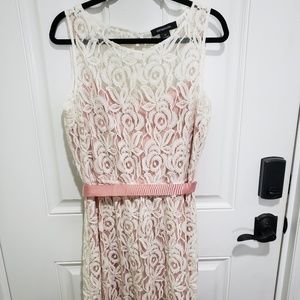 Lace overlay dress